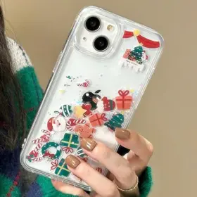 Q253 CHANGJIA Glitter Christmas Cute Merry Flowing Iphone #3