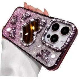 Q78904 CHANGJIA Glitter Mirror Iphone Pro Cute Diamond Heart