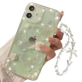 SA12C CHANGJIA Glitter Cute Butterfly Flowers Pearl Bling #3