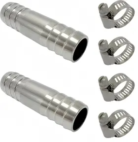 445019849845 CLOSMOS Steel Hose Barb Fitting Union Barbed