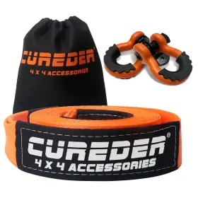 61018 CUREDER Tow Strap Recovery Rope Ring Shackles Kit