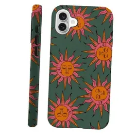 FFF-AH-F0827-59567 DAIZAG Phone Iphone Pink Sun Moon Faces