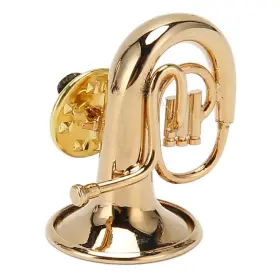 DAUERHAFTG35MSVT4XZ888 DAUERHAFT Miniature Tuba Brooch Pin