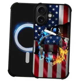 HM-SJCX-574017 DJSOK Iphone Fire Baseball American Flag