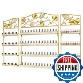 B0CJ51ZWJS EBANKU Nail Polish Flower Display Rack Cosmetic
