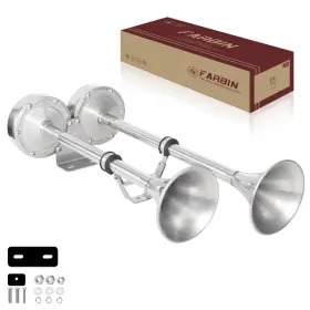 B0D2977S41 FARBIN Boat Horn Waterproof Steel Trumpet Marine