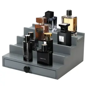 B0F9NW3QB9 FENGLIGOO Cologne Organizer Men Tier Wooden Stand