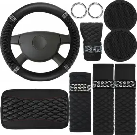 FRIENDA-365 FRIENDA Bling Car Set Women Chirstmas Crystal