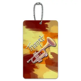 IDTAG.RECT.07196 GRAPHICS MORE Trumpet Musical Music Luggage