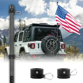 HIBLE-CARFLAGPOLE-7FT-1.25IN H-HIBLE Feet Carbon Fiber Flag