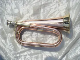 B-2012 HAKAM DIN Bugle Horn Wwii British Army Military Copper