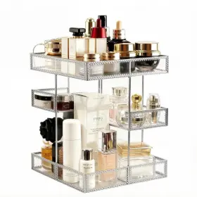 B07TT22P6L HERSOO Rotation Cosmetic Organizer Makeup Storage