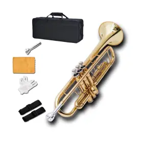 HS-T2335 HOGSN Trumpet Musical Golden Flat Tone