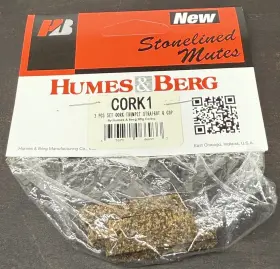 CORK1 HUMES AND BERG Chicago Cork Trumpet Straight Cup Mute