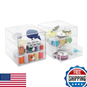 B0FKDDQJNT IDESIGN Stackable Makeup Organizer Bathroom Vanity