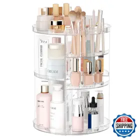 B0BR9V9FKP JIAVARRY Rotating Makeup Organizer Layers Spinning