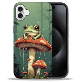 16LQX-AH-57528 KIRITFOX Cute Frog Mushroom Iphone Forest #2
