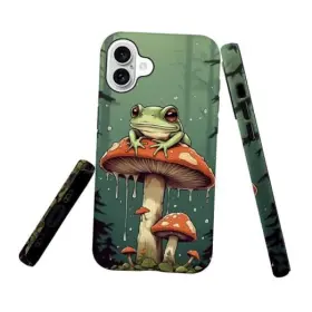 16LQX-AH-57528 KIRITFOX Cute Frog Mushroom Iphone Forest