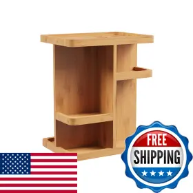 B07P6Y98XG LAVISH HOME Makeup Organizer Rotating Eco Skincare