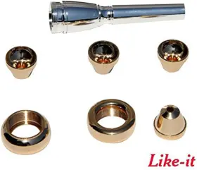 744759416186 BRASS Key Trumpet Mouthpiece Par #3