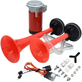 135DB-12V LIYYOO Dual Trumpet Air Horn Compressor Vehi Kit