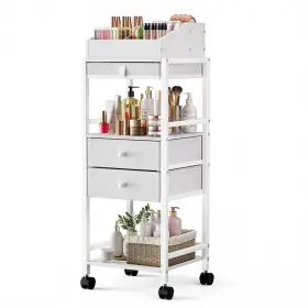 B0FPCR5JNZ LUXSPIRE Makeup Organizer Floor Skincare Storage