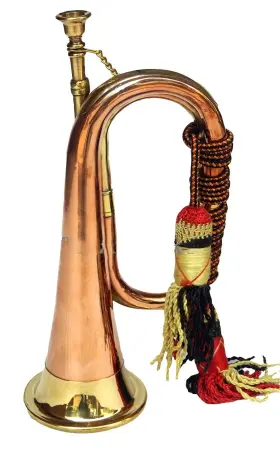161142617588 NAUTICALMART Copper Blowing Bugle Horn Signal