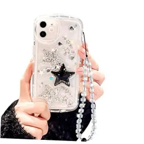 CB1295-B11 OWNEST Iphone Cute Glitter Stars Crystal Heart