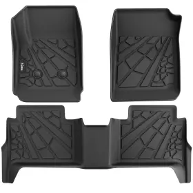 YI-GMC1522CYN-20 PARTZER Floor Mats Chevy Gmc Canyon Crew Tpe