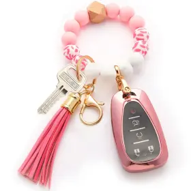 707091546287 QFUNGYE Chevy Key Fob Cover Keychain Pink