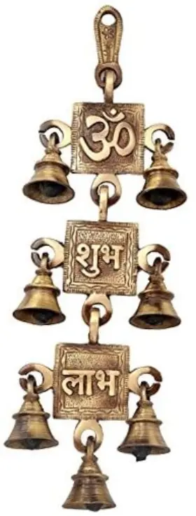 VZJ101 SHRI KRISHNA ARTS Om Shubh Labh Design Bells
