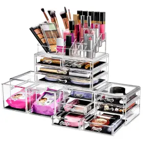 B08233BGVL SORBUS Makeup Organizer Stackable Jewelry