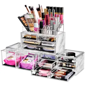 B08R7TXSL9 SORBUS Makeup Organizer Stackable Jewelry