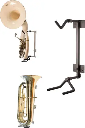 BHH09-SW STRINGSWNG Disp Tuba Sous Holder Blkslatwall