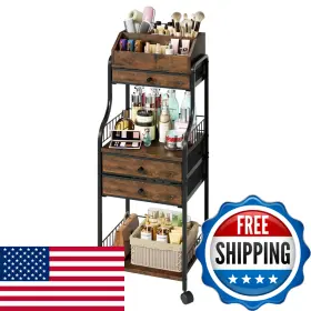 B0FRMSR47X SWTYMIKI Rolling Makeup Organizer Floor Skincare