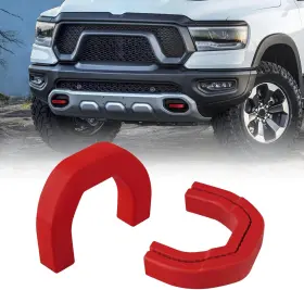 TCGG-RAM1500-1RED TECHPICCO Front Tow Hooks Hitch Cover Car
