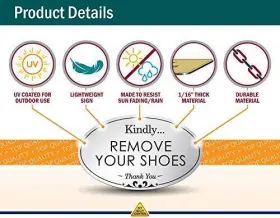AE-102-S VISUAL 52 Remove Shoes Sign Fade Resistance #3