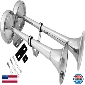 B015QEQLL6 VIXEN HORNS Loud Dual Steel Trumpets Marine Train