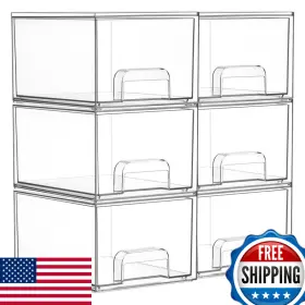 B0CGV3QXPH VTOPMART Pack Stackable Storage Drawersacrylic