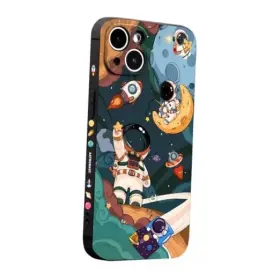 GREEN14 WOFOLE Boys Girls Cute Cartoon Astronaut Iphone