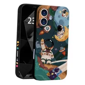 GREEN16 WOFOLE Boys Girls Cute Cartoon Astronaut Iphone