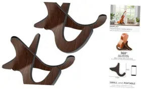 723496944701 WOOD UKULELE STAND 2 PACK Mandolins