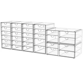 B0CY2KCKN8 YFXCVSL Acrylic Makeup Organizer Drawers Pack