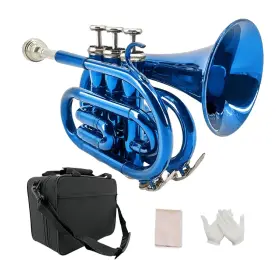 GUANYUE-062-LAN-0 YOUNGMONIC Musical Standard Pocket Trumpet