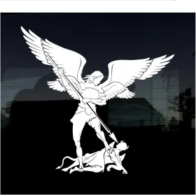 726084420267 ZONLEEAPEX Saint Michael Archangel Car Decal