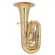 Miraphone 186-4U 4-Valve 4/4 BBb Tuba 186-4V Yellow Brass 4 Valve Nickel-Silver