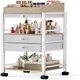 Luxspire Makeup Organizer Cart Floor Skincare Organizers Makeup Storage Drawers