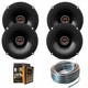 4x Infinity REF-6522EX Shallow-Mount 6-1/2 6.5" 165W Coaxial Speaker +Wire