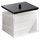 Puricon Acrylic Disposable Facial Towels Holder Clear Storage Bin Wood Lid