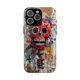 Skull Red Art Painting Tough Case For Iphone